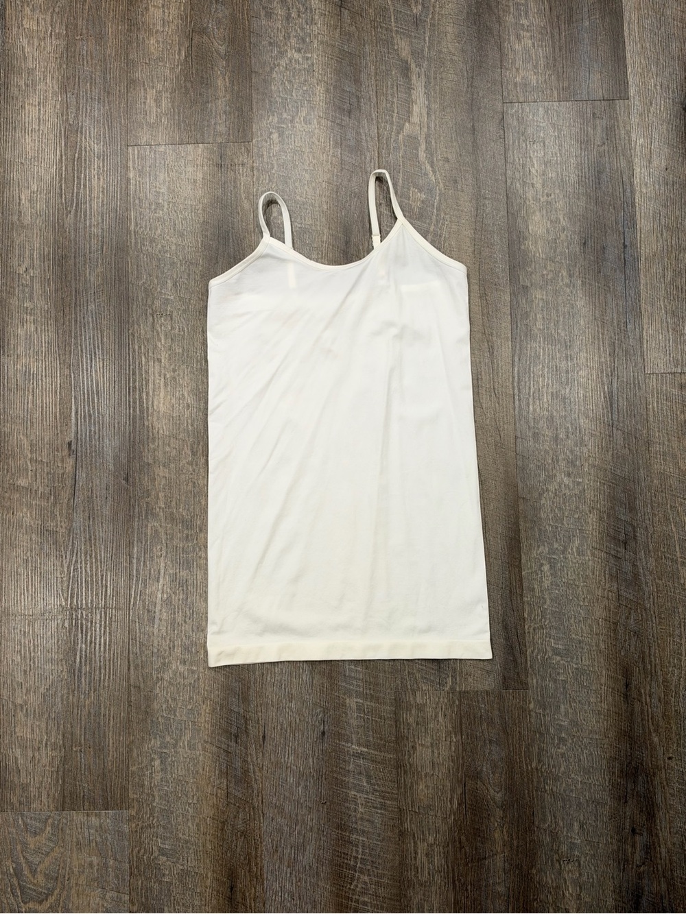 Plus size white Adjustable-Strap Camisole Slip